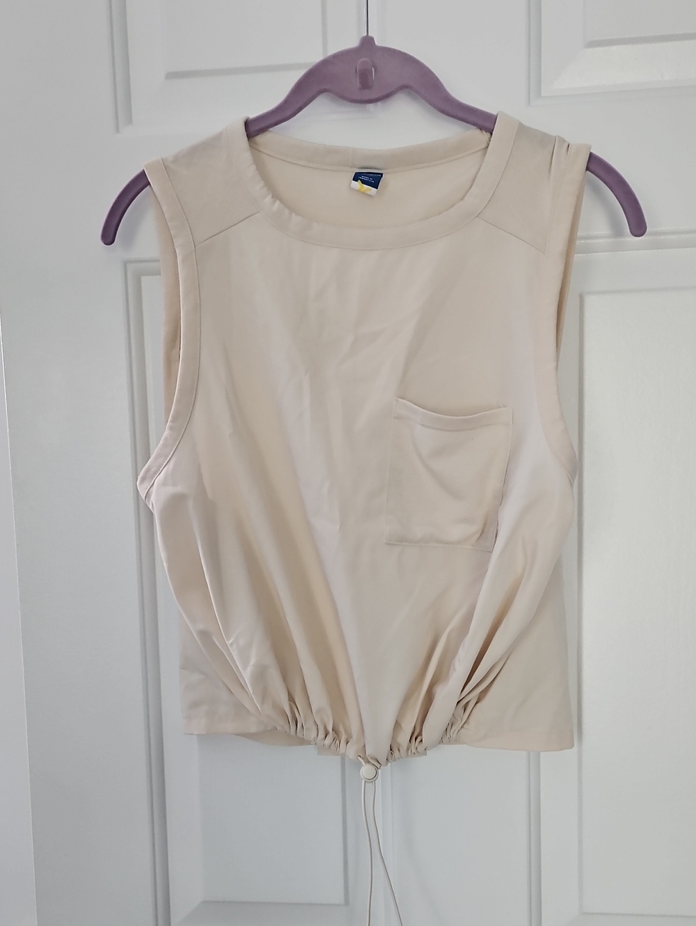 Old Navy Drawstring Pocket Tank - Light Cream